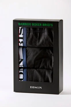 Bamboo 3-pak Boxer Briefs, Black, XXL