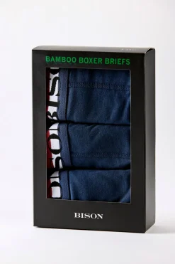 Bamboo 3-pak Boxer Briefs, Navy, XL