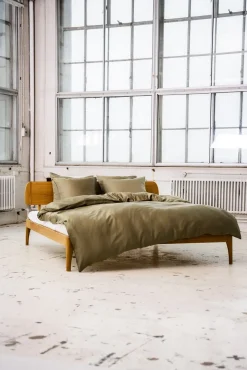 Bambus Sengetøj, Khaki, 140x200 cm