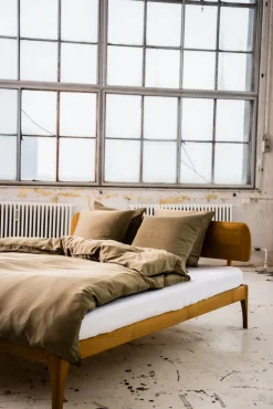 Bambus Sengetøj, Khaki, 140x200 cm