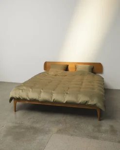 Bambus Sengetøj, Khaki, 140x200 cm