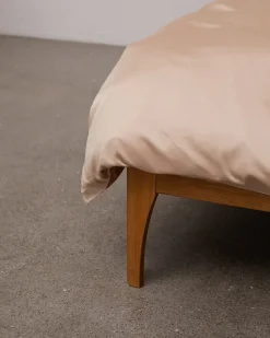 Bambus Sengetøj, Lys Beige, 140x200 cm