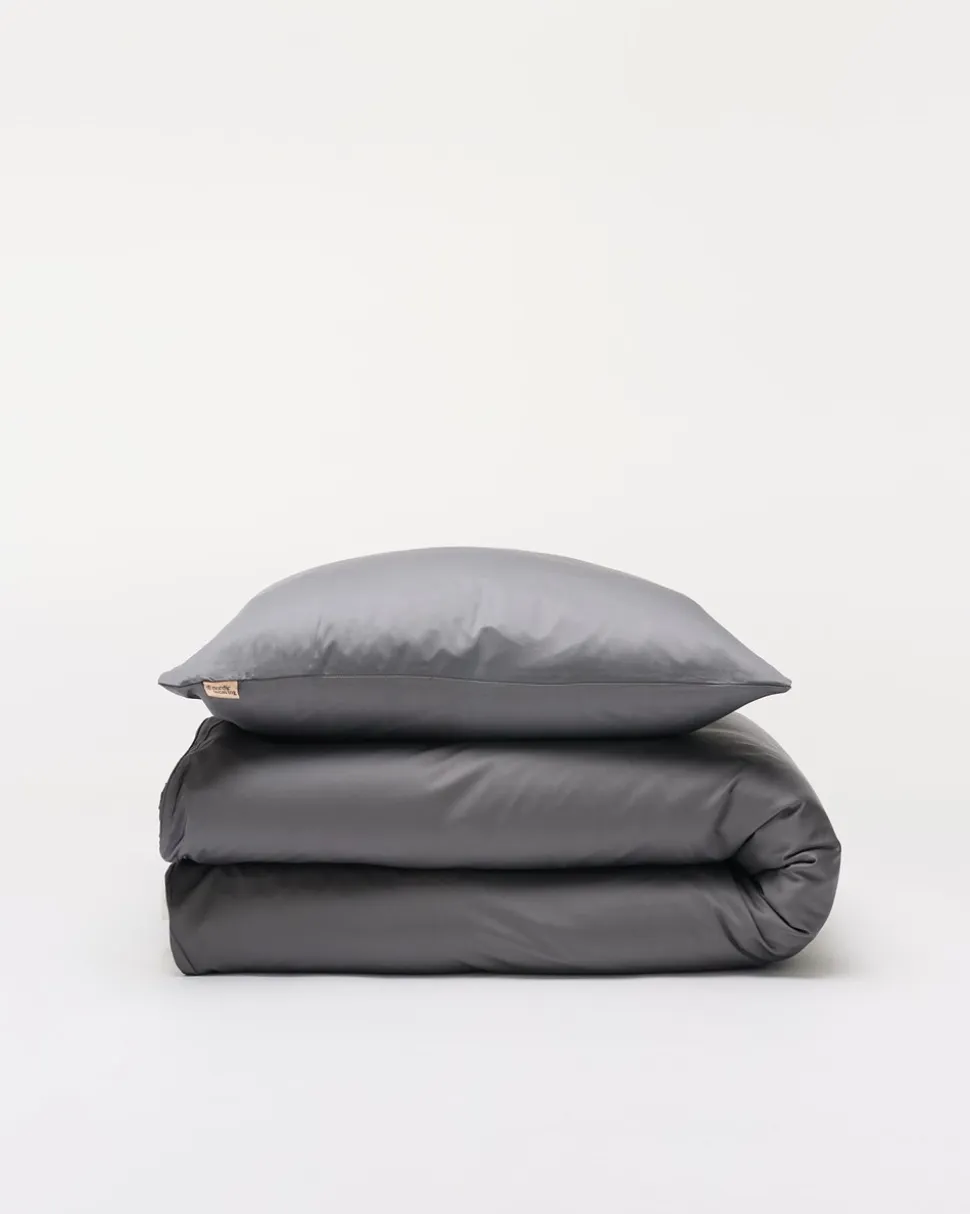 Bambus Sengetøj, Mørkegrå, 140x200 cm