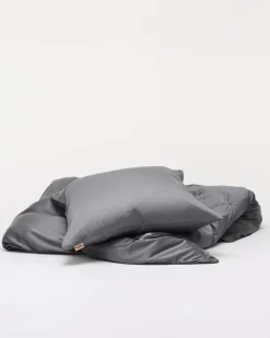 Bambus Sengetøj, Mørkegrå, 140x200 cm