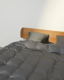 Bambus Sengetøj, Mørkegrå, 140x200 cm