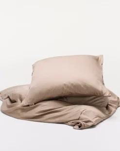 Bambus Sengetøj, Taupe, 140x220 cm