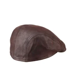Bang 32 Leather Flatcap, Brown, XL