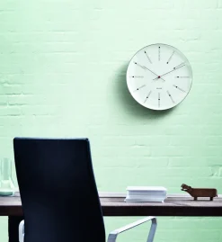 Bankers Vægur, Hvid, Ø21 cm