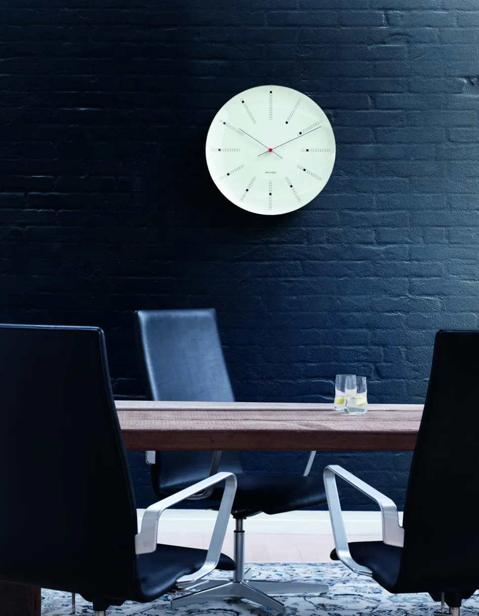 Bankers Vægur, Hvid, Ø21 cm