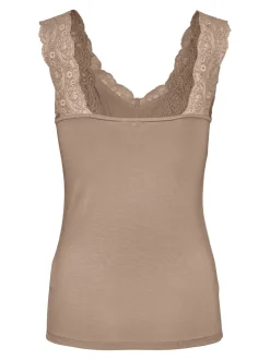 Barbera Lace Top, Warm Taupe, L