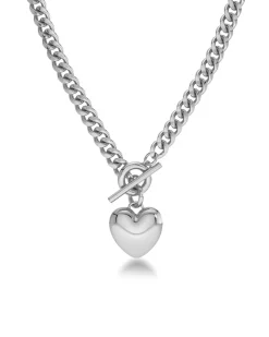 Barley Maxi Halskæde, Steel, 45 cm