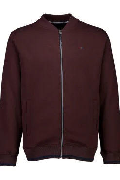 Baseball Collar Cardigan, Dk Red, XXL