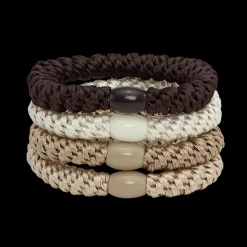 Basic Essentials 4-pak Hårelastikker, Pretty Autumn