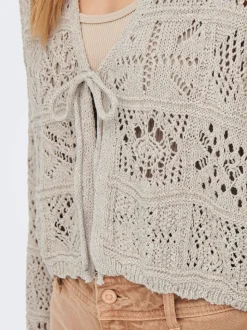 Beach Life Cardigan, Pumice Stone, XL