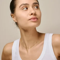 Beaded Chain Halskæde, Gold Plated, 38+2+2 cm