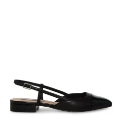 Belinda Slingback Ballerinasko, Black Leather, 37