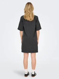 Belle Denimkjole, Washed Black, XS