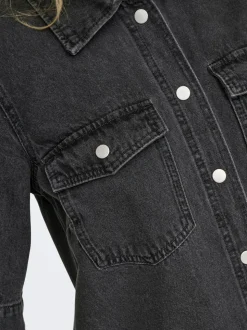 Belle Denimkjole, Washed Black, XS