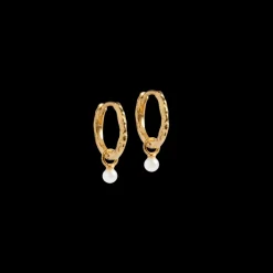 Belle Hoops, Guld/Hvid