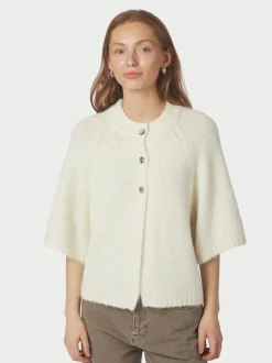 Benuta Fluffy Knit Cardigan, Off White, 38