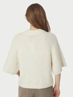 Benuta Fluffy Knit Cardigan, Off White, 38
