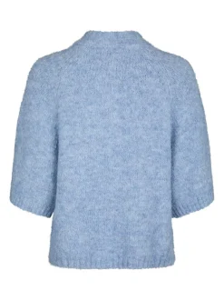 Benuta Fluffy Knit Cardigan, Dusty Blue, 38
