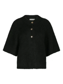 Benuta Fluffy Knit Cardigan, Black, 38