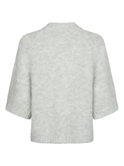 Benuta Fluffy Knit Cardigan, Light Grey Melange, 36