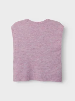 Berit Strik Vest, Elderberry, 122-128 cm