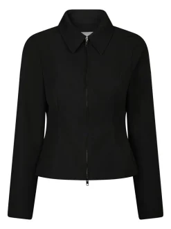 Bertha Structure Bluse, Black, 40