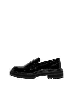 Beth-3 Loafers, Black Shiny, 38