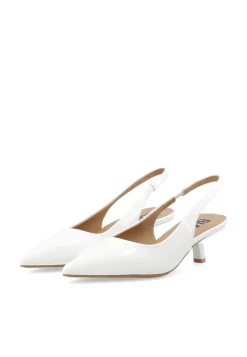 BIAKirstin Kitten Heel Slingback, Off White, 39