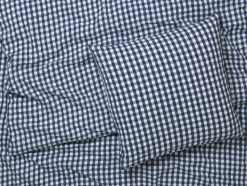 Bæk&Bølge Sengelinned, Blå/ Hvid, 140x200 cm