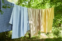 Bæk&Bølge Sengelinned, Gul/ Hvid, 140x220 cm