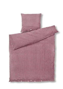 Bæk&Bølge Sengelinned, Plum/Rose, 140x200 cm