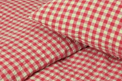 Bæk&Bølge Sengelinned, Red/Yellow, 140x200 cm