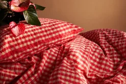 Bæk&Bølge Sengelinned, Red/Yellow, 140x200 cm