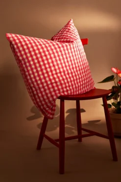 Bæk&Bølge Sengelinned, Red/Yellow, 140x200 cm