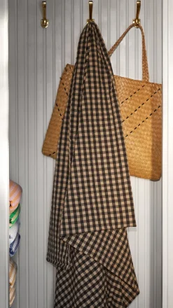 Bæk&Bølge Sengelinned, Sort/ Sand, 140x220 cm