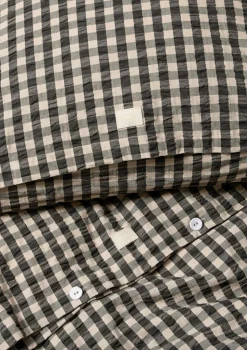 Bæk&Bølge Sengelinned, Sort/ Sand, 140x200 cm