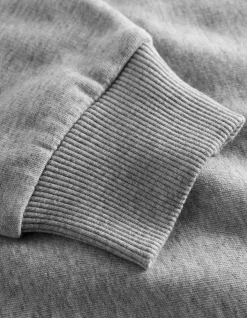 Blake Zipper Hættetrøje, Grey Melange/White, S