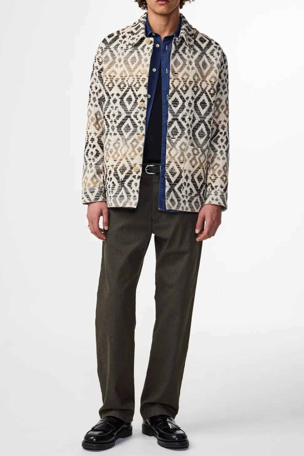 Blaze 5002 Overshirt, Ecru Multi, XXL