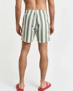 Block Stripe Badeshorts, Kalamata Green, XXL