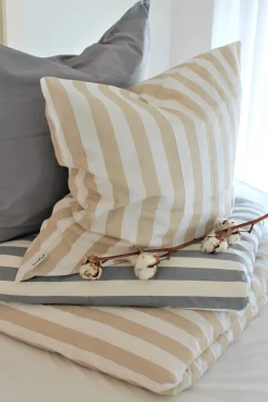 Blok Strib Sengelinned, Sand, 140x220 cm