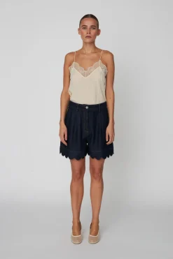 Blue Denim Shorts, Denim Blue, 38