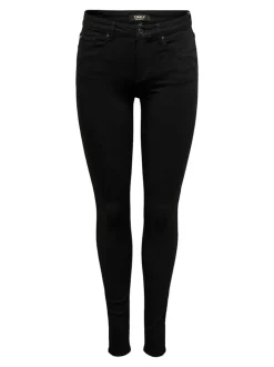 Blush Mid Skinny Jeans, Black Denim, XS/L34