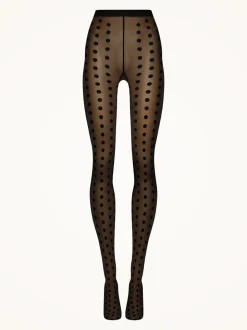 Bonny Dots Strømpebukser, Black/Black, S