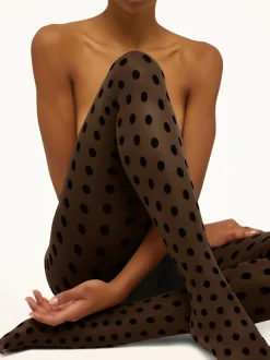 Bonny Dots Strømpebukser, Black/Black, S