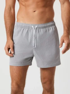 Borg Seersucker Badeshorts, Swim Stripe 4, M