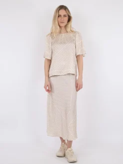 Bovary Mix Lines Nederdel, Sand, 38